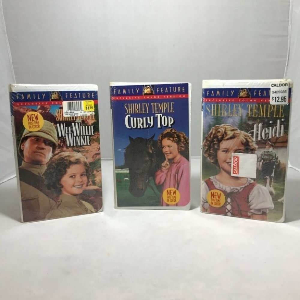 Collectors SHIRLEY TEMPLE COLLECTION LOT 3 VHS video Tapes MOVIES